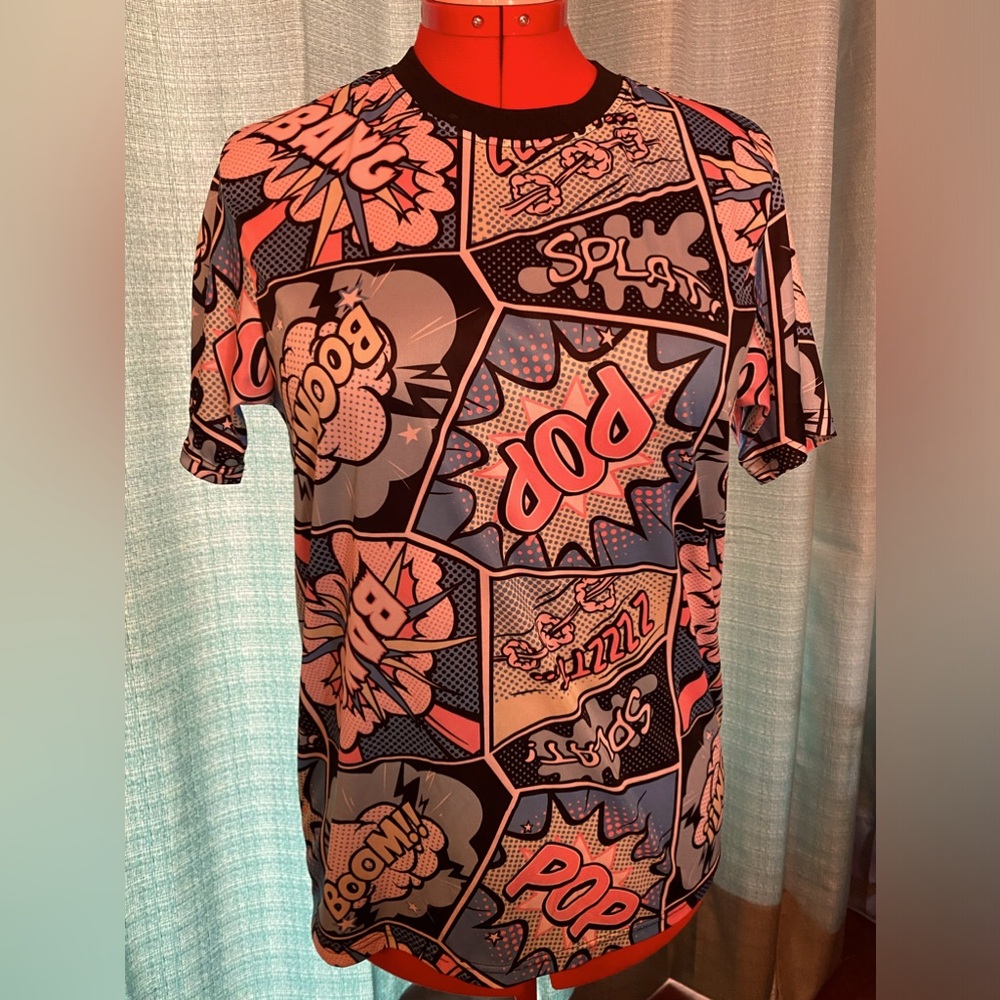 Oh Snap! Drill Clothing Co. Comic Book Super Heroes Men’s Shirt Size M